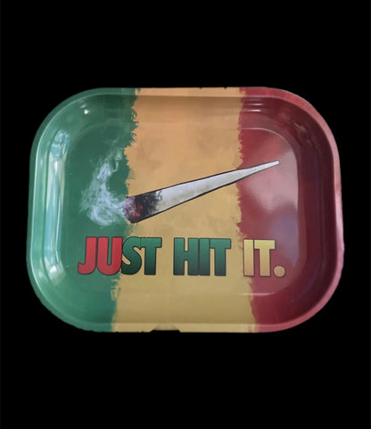 Metal Rolling Tray - Just Hit It - Small - 7" x 5.5"